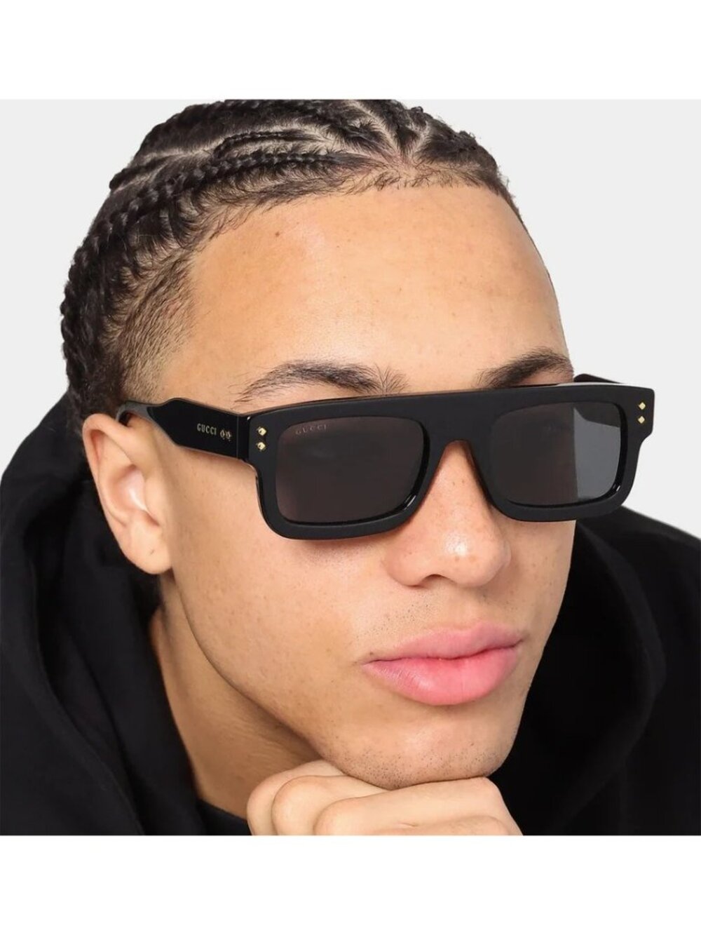 NEW GUCCI SUNGLASSES GG1085S 001 BLACK SQUARE MEN GUCCI EYEWEAR